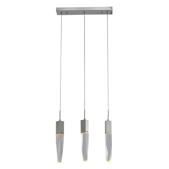 Bethel International Island Lighting Chrome Metal & Crystal