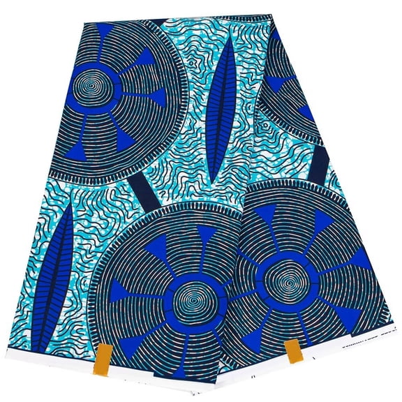 BintaRealWax 6 Yards Ankara African Fabric Polyester Wax Print Fabric for Sewing Tissu Craft DIY Party Dress-FP6538