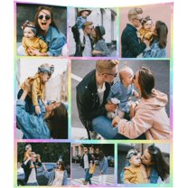 Custom Blanket Personalized Throw Blanket with Photo College Soft Flannel Blanket Customized Souvenirs Gifts, Design Rainbow blanket for personalized gifts-30X40"
