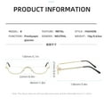 thumbnail image 2 of Mens Half Moon Spring Hinge Reading Glasses 4.0 Womens Fashion Gold Classic Readers +4.0, 2 of 5
