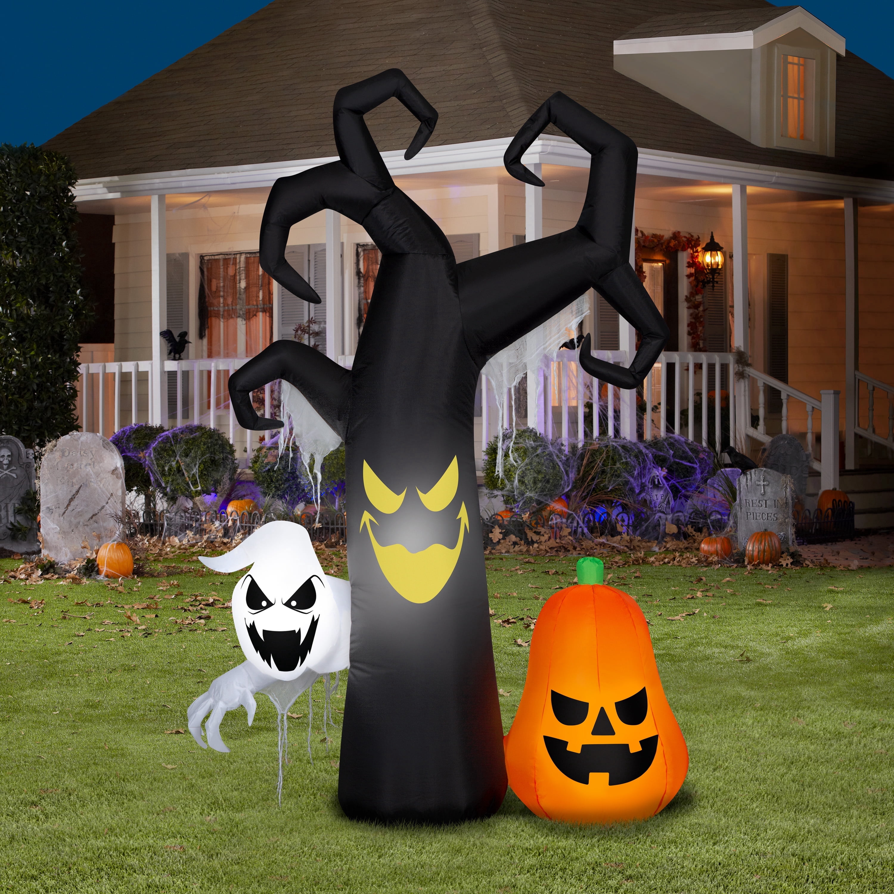 Tree with Ghost Scene Airblown Yard Inflatable, Multicolor, 5.5', Halloween by Way To Celebrate