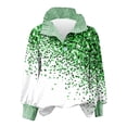 thumbnail image 3 of TaTaai Ladies St Patricks Print Blouse Long Sleeve Button Down Shirt Color Block Striped Collar Casual Top Loose Fit Gift, 3 of 6