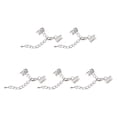 thumbnail image 1 of Unique Bargains 10Set Ribbon Crimp Clamp Ends Lobster Claw Clasps & Chain 10mm Silver Tone for DIY, 1 of 7