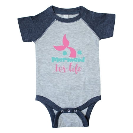 

Inktastic Mermaid For Life Mermaid Tail - Blue Pink Gift Baby Girl Bodysuit
