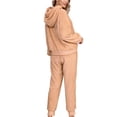 thumbnail image 5 of HYwys Womens Warm Sherpa Fleece Pajamas Set Soft Fuzzy Long Sleeve Hoodies Pajama Pants Two Piece Outfits Loungewear, 5 of 5