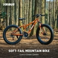 VIRIBUS 26" Mountain Bike 21 Speed Full Suspension Fat Tire Bike for Men & Women Orange