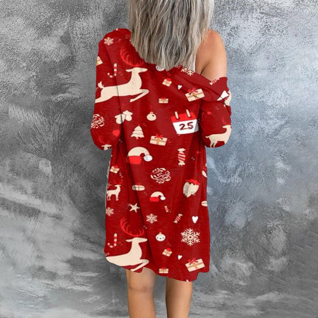 Chrismas Shirt Coat, Open Front Shirt Coat Long Sleeve For Shopping Type 1,Type 2,Type 3,Type 4,Type 5,Type 6,Type 7,Type 8
