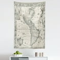 thumbnail image 1 of World Map Tapestry, Antique Map America in 1600s World in Medieval Time Era in Retro Style, Fabric Wall Hanging Decor for Bedroom Living Room Dorm, 5 Sizes, Multicolor, by Ambesonne, 1 of 1