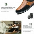 thumbnail image 4 of Men's Casual Loafers Fashion Simple Leather Walking Oxford Breathable Comfortable Slip-On Slippers Orange 9 US, 4 of 7