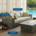 thumbnail image 6 of Modway Manteo Wood and Fabric Outdoor Patio Sofa in Light Gray/Beige, 6 of 6