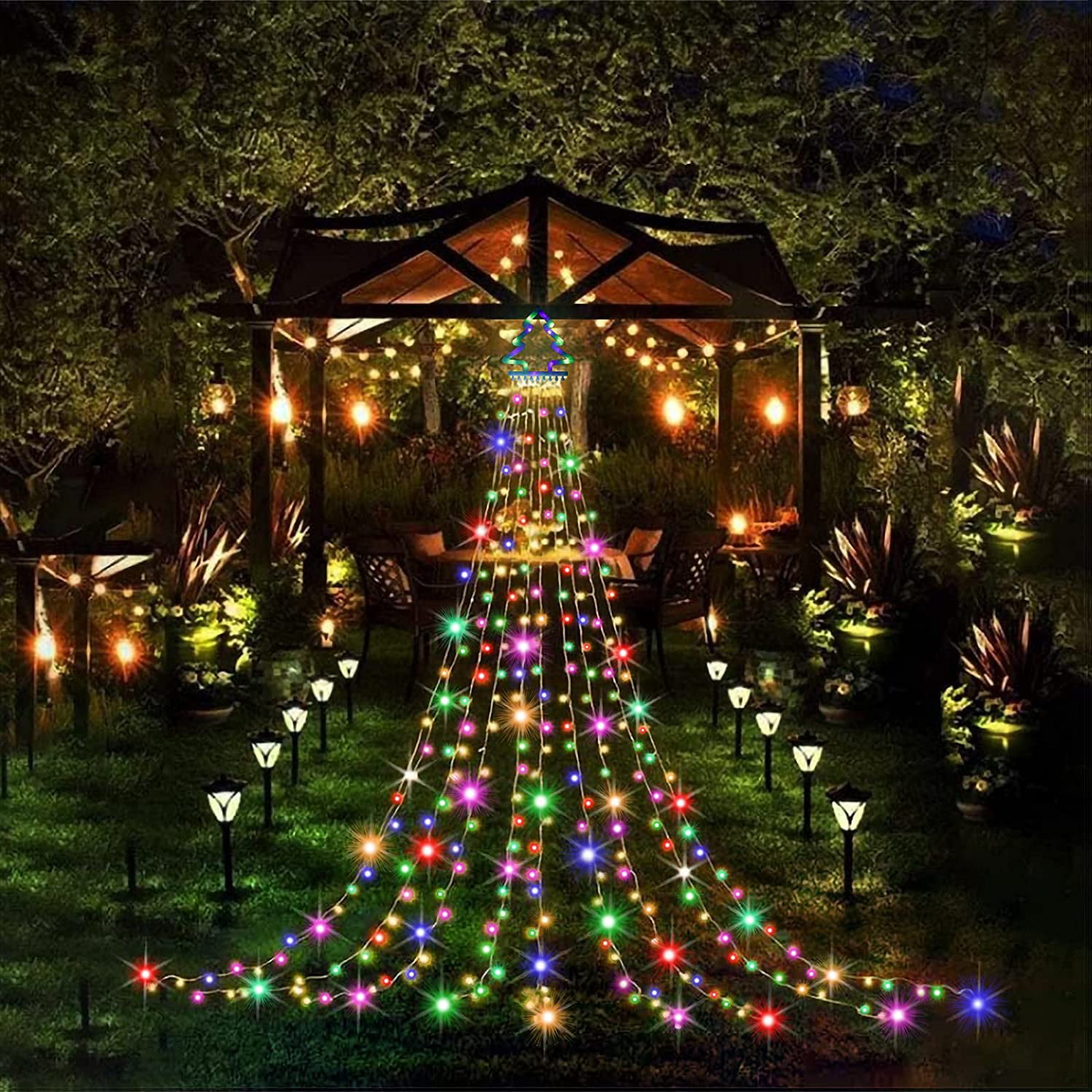 Details about   50/200LED Solar String Lights Waterproof Copper Wire Fairy Outdoor Garden Xmas 