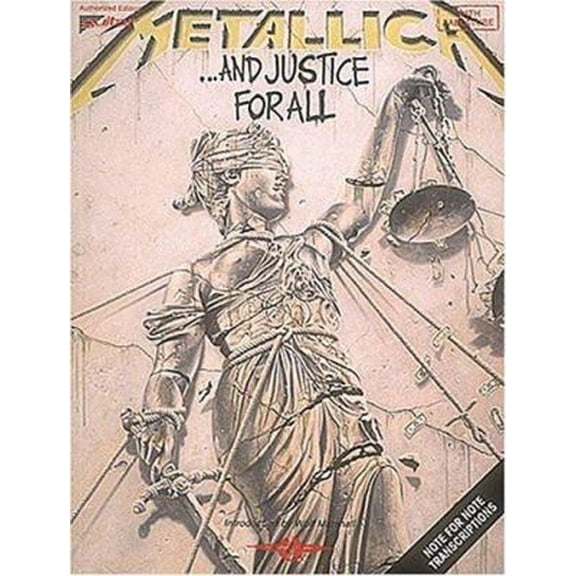 Pre-Owned Metallica ...and Justice for All Guitar Tablature Songbook with Authentic Transcriptions Play It Like It Is Sheet Music for Electric Guitar Includes 9 (Paperback) 0895244195 9780895244192