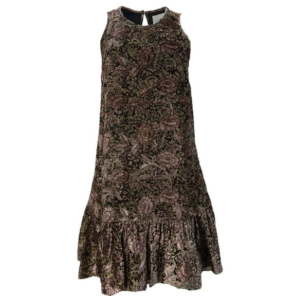 ERIN Women's Mocha Multi A-Line Dress, Brown, 2