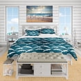 thumbnail image 2 of Designart 'Waves Pattern' Nautical & Coastal Duvet Cover Set, 2 of 4