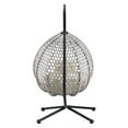 thumbnail image 6 of U_STYLE Sturdy Hammock Chair with Stand, Durable Hanging Egg Chair with Rattan Weaving ,Comfortable Indoor Outdoor Swing, 6 of 7