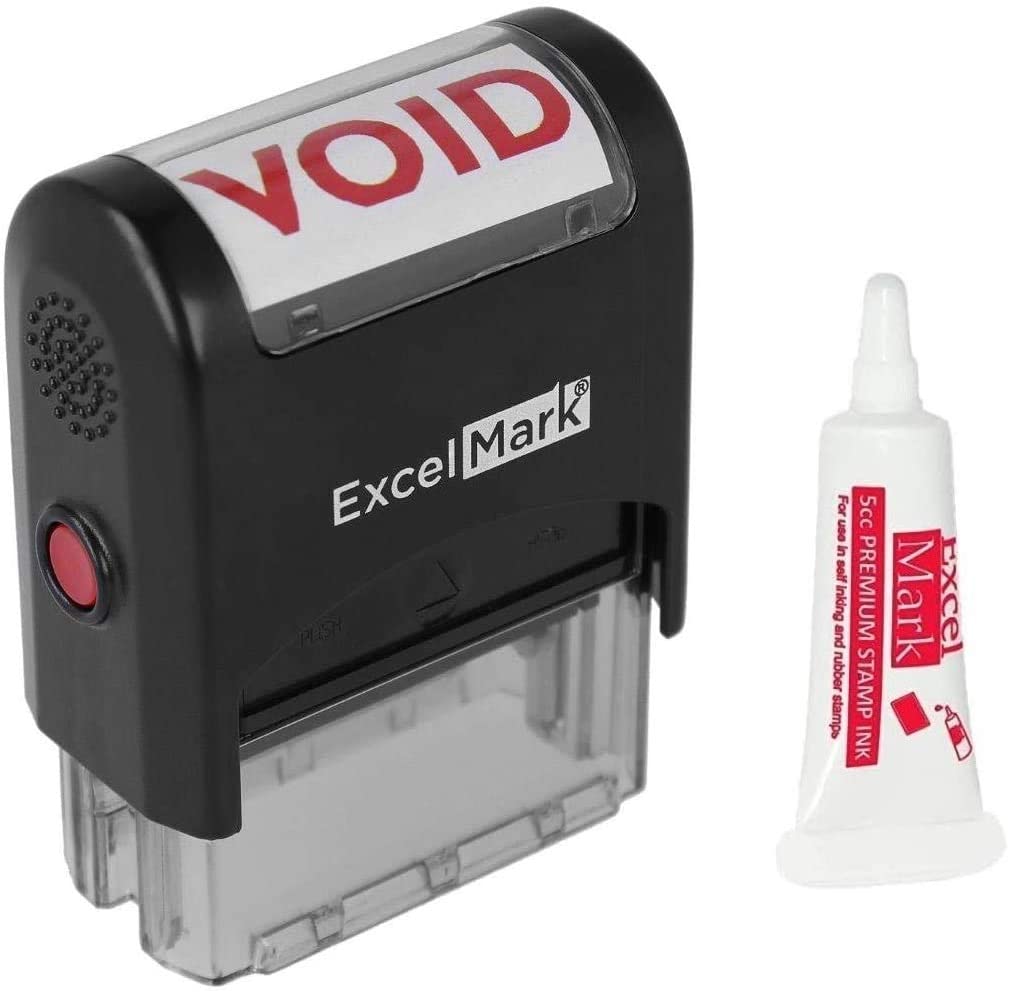 ExcelMark Void Self Inking Rubber Stamp - Red Ink (ExcelMark A1539 ...