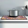 thumbnail image 2 of ZIATUBLE Electric Stove Top Cover Induction Cooktop Mat Versatile Glass Ceramic Top Stove Cover Protector Washable Anti-Scratch Range Covers for Electric Stove, 29 x 21 Inch, Hippie Flower Violet, 2 of 7