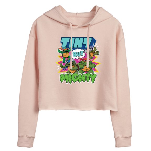 Teenage Mutant Ninja Turtles Mutant Mayhem - Tiny But Mighty - Juniors Cropped Pullover Hoodie