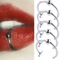thumbnail image 2 of K-KED 10Pcs Fake Nose Ring Surgical Steel Non Piercing lip ring Body Piercing Ring-1mmx10mm no bead, 2 of 5