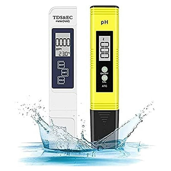 Precise Digital pH and TDS Meter Combo 0.05ph High Accuracy pH Tester +/- 2% Readout Accuracy TDS Tester Water Quality Tester Practical Water Quality Detector (Color : Yellow and White)