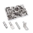 thumbnail image 3 of 104 Piezas Soportes Estantes Níquel Piezas Surtidas Pernos Estante Kit Multifuncional Acero Adecuado para Armario Estantería Muebles Vitrina Despensa plata, 3 of 8