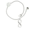 thumbnail image 2 of Delight Jewelry Silvertone Te Amo Infinity Sign Silver-tone Rose Link Chain Bracelet, 6.25"+1.75" Extender, 2 of 4