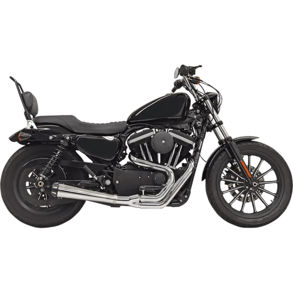 Bassani Road Rage Upswept Megaphone Chrome 2-into-1 Exhaust System (1X42R)