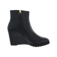 thumbnail image 3 of Lauren Ralph Lauren Womens Shaley Leather Stacked Heel Booties, 3 of 3