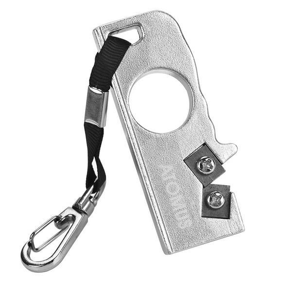 Outdoor Mini EDC Knife Sharpener Grindstone Tool Keychain Survival Tackle (Silver)