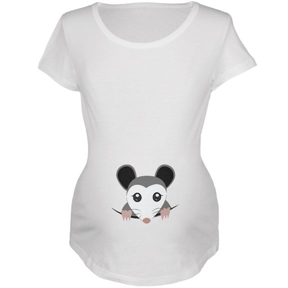 halloween peeking possum maternity soft t shirt