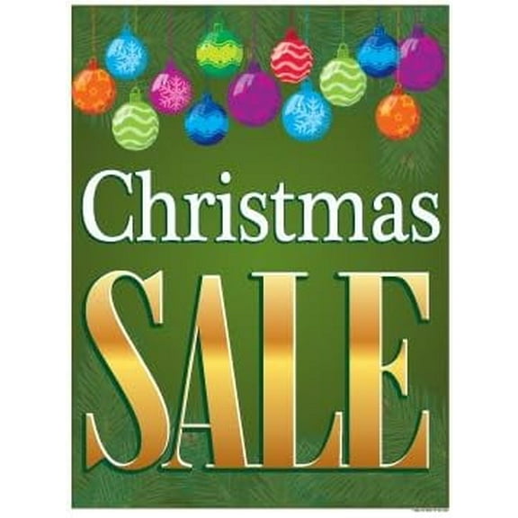 P70BLM Christmas Bulb Design Sale Holiday Seasonal Vinyl Window Sale Sign Posters Retail Business Store Signs (P70-38" x 50") Furniture Flooring Mattress Wholesale Indoor Signage