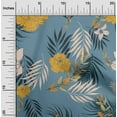 thumbnail image 2 of oneOone Cotton Poplin Dusty Blue Fabric Florals Craft Projects Decor Fabric Printed By The Yard 56 Inch Wide, 2 of 6
