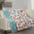 thumbnail image 3 of Virah Bella Beach Comber Shells Quilted Throw Blanket, Reversible 50" x 60", 3 of 3
