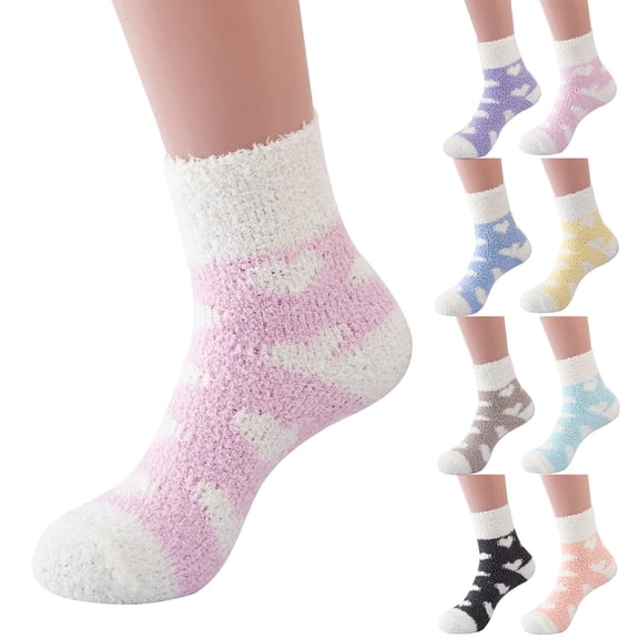 Bainana Womens Crew Socks Mid Calf Non Ankle Socks Warm Thickened Women'S Home Socks
