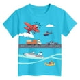thumbnail image 4 of Duqingm Boy T Shirt Boys Cotton Short Sleeve T-shirt Tee Shirt Top Sky Blue,7-8 Years, 4 of 4