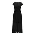 thumbnail image 3 of Fznquz Summer Dresses Wrap High Waist Elegant Gown, Prom Wedding Guest Sexy Ladies Dress Black, 3 of 6