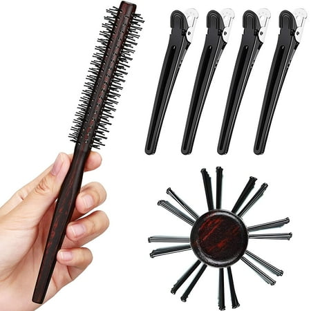 1 Inch Small Round Brush for Short Hair, Styling Hair Brush for Pixie, Quiff Roller Nylon Bristle with 4 Pieces Hair Clips for Bangs, Thin Hair, Fine Hair, Curling | Walmart Canada 1 Inch Small Round Brush for Short Hair, Styling Hair Brush for Pixie, Quiff Roller Nylon Bristle with 4 Pieces Hair Clips for Bangs, Thin Hair, Fine Hair, Curling | Walmart Canada