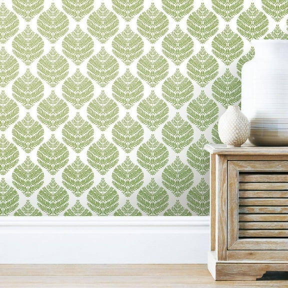Hygge Fern Damask Peel and Stick Wallpaper