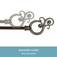thumbnail image 5 of Kenney  Valencia 5/8 Standard Decorative Window Curtain Rod 28-48", 5 of 5