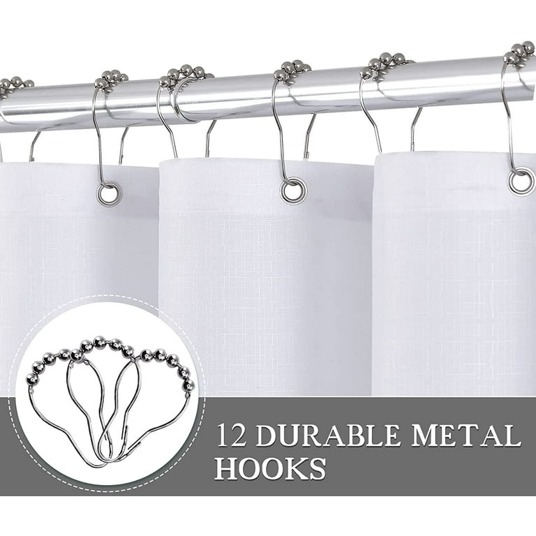 Grey Shower Curtain 72x84 inch for Bathroom, Extra Long Shower Curtain Grey  and White, Chic Geometric Ombre Cloth Bath Curtains, Waterproof Machine