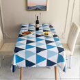 thumbnail image 2 of Mantel rectangular de PVC lavable Yashi impermeable celosía triangular estilo nórdico azul 120180 cm, 2 of 5