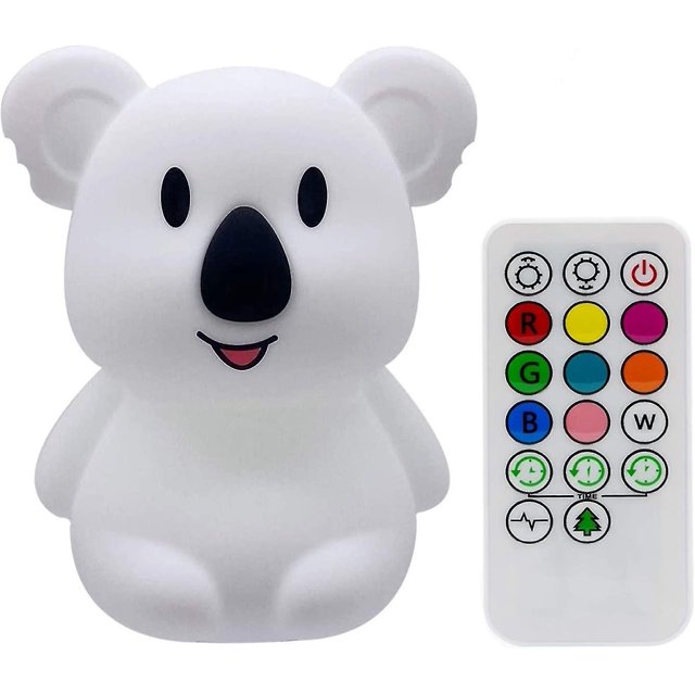 Dww-Luz Nocturna para Niños, Lámpara De Noche Led con Luz Táctil, Lámpara Sensible Recargable USB De 9 Colores, Lámpara De Silicona, Lámpara De Mesita De Noche, Atmósfera Luminosa