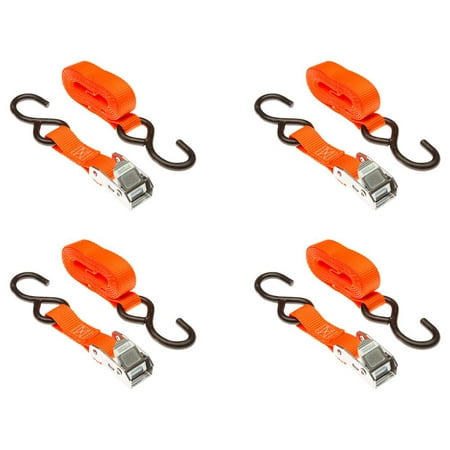 

1 x 72 Orange Cam Buckle Cargo Tie-Down Strap 4-Pack