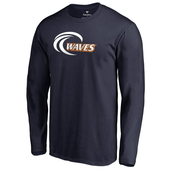 Men's Navy Pepperdine Waves Primary Team Logo Long Sleeve T-Shirt
