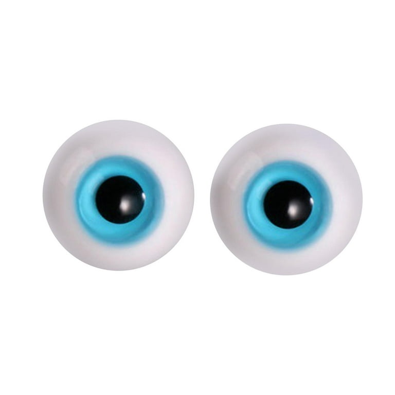 2x Doll Eyes Wiggle Eyes (6 mm) Dolls Crafts DIY Doll Making Supplies -Light Blue, Size: Diameter 6mm