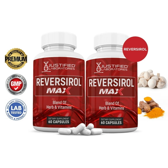 (2 Pack) Reversirol Max Max Advanced Formula 1295MG 120 Capsules