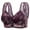 Purple, variant on Fancifize Women's Full Coverage Floral Comfort Minimizer Wire-Free Bra Plus Size Front Closure Bra, Cooling Mesh T-Shirt Bra