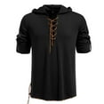 thumbnail image 1 of pstuiky Camisas suaves de manga larga para hombre, Top informal con capucha y cordón de manga larga de color liso a la moda para hombre Tops casuales para hombres xl, 1 of 9