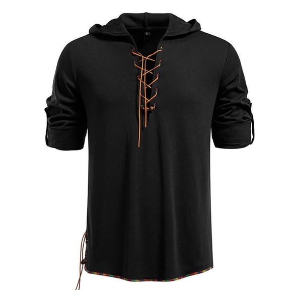 Muscularfit Muscle Men Tshirt Bamboo Shirts Baggy Vintage T Shirts Undershirt Black Hooded Long Sleeve Men's Athletic Shirts & Tees,XXL