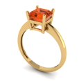 thumbnail image 2 of Clara Pucci 14K Yellow Gold 1.5ct Red Solitaire Ring for Women, 2 of 8